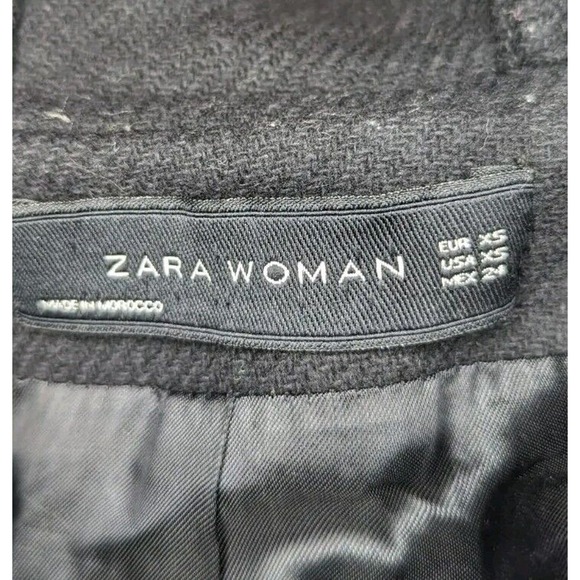 Zara Woman Black Toggle Zip Hooded Jacket Size XS - Picture 11 of 11